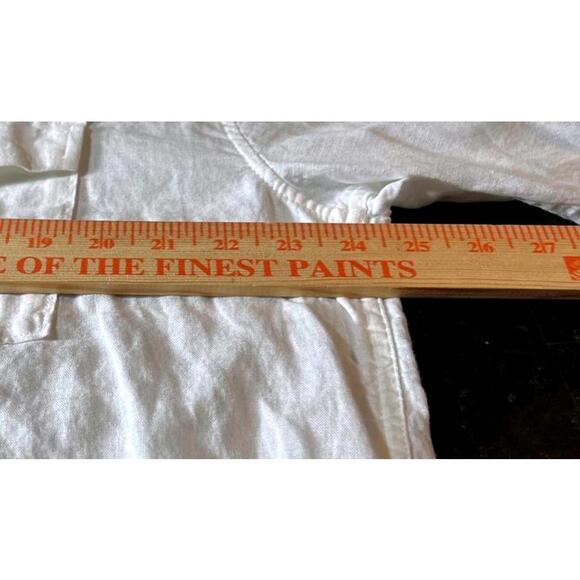 Eddie Bauer White Linen Shirt | Coastal Grandmother & Resort Luxe Size XL - Picture 3 of 6